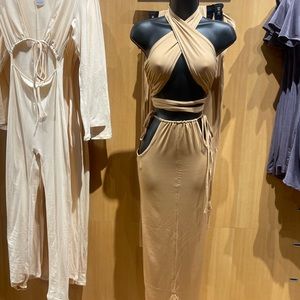 Wrap around two piece skirt set